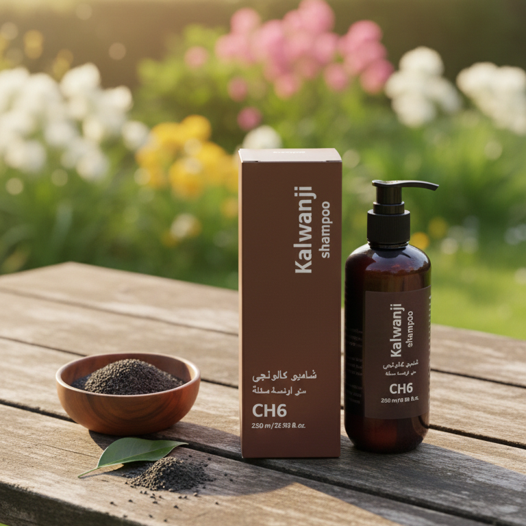 Organic Kalwanji Shampoo CH6 250ml – Herbal Black Seed Shampoo for Healthy Hair, Gentle Daily Hair Cleanser & Nourishing Hair Care