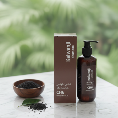 Organic Kalwanji Shampoo CH6 250ml – Herbal Black Seed Shampoo for Healthy Hair, Gentle Daily Hair Cleanser & Nourishing Hair Care