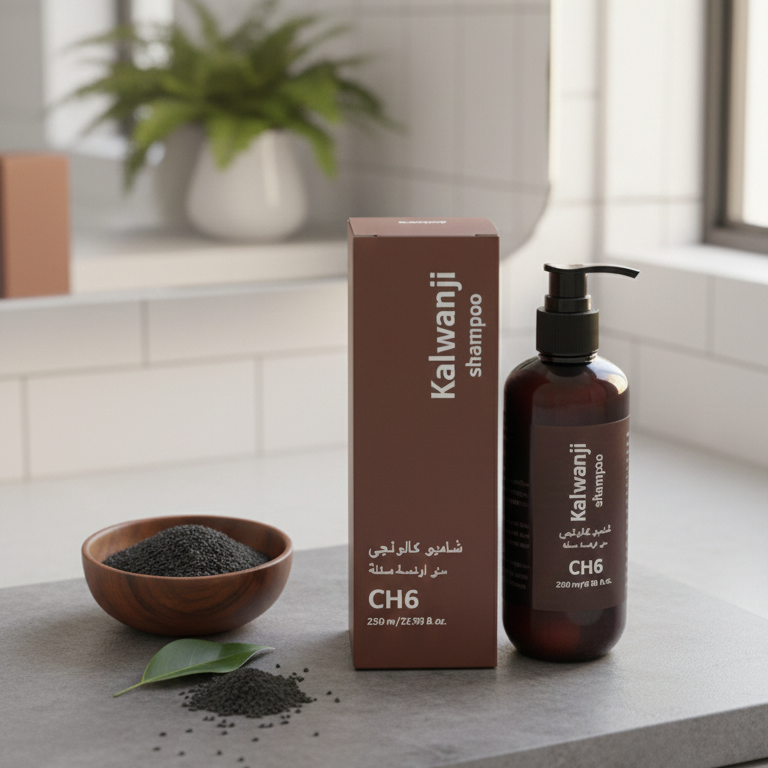 Organic Kalwanji Shampoo CH6 250ml – Herbal Black Seed Shampoo for Healthy Hair, Gentle Daily Hair Cleanser & Nourishing Hair Care