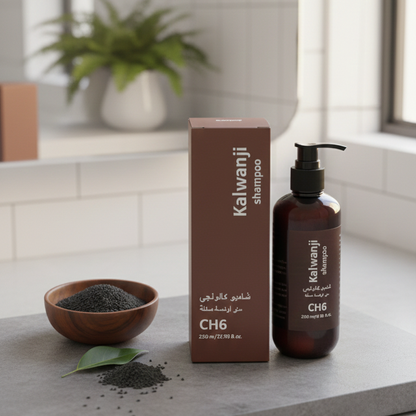 Organic Kalwanji Shampoo CH6 250ml – Herbal Black Seed Shampoo for Healthy Hair, Gentle Daily Hair Cleanser & Nourishing Hair Care
