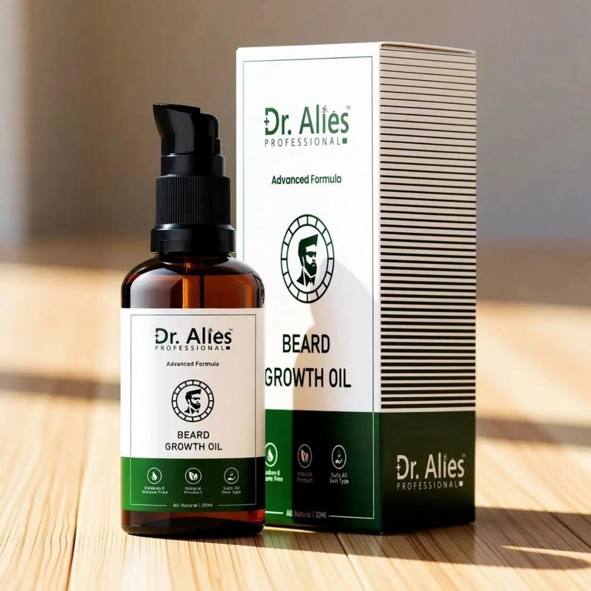 Dr. Alies Professional Beard Growth Oil 30ml | Natural Chemical-Free Beard Oil for Thicker, Fuller & Stronger Beard Growth