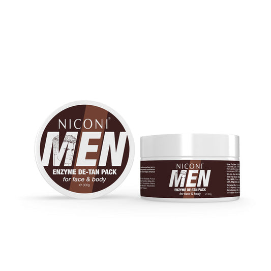 Niconi Men Enzyme De-Tan Cream 100ml | Tan Removal, Brightening & Deep Cleansing Face Cream for Men