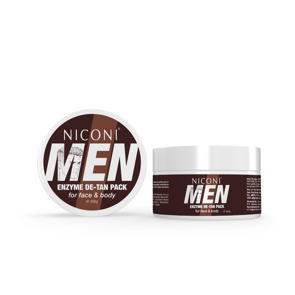 Niconi Men Enzyme De-Tan Cream 100ml | Tan Removal, Brightening & Deep Cleansing Face Cream for Men