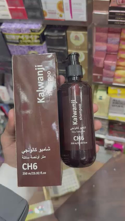 Organic Kalwanji Shampoo CH6 250ml – Herbal Black Seed Shampoo for Healthy Hair, Gentle Daily Hair Cleanser & Nourishing Hair Care